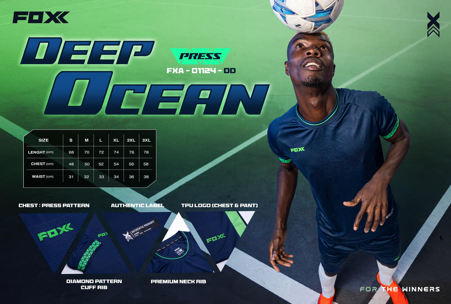 FOXX Press Jersey - Deep Ocean (Full Set)