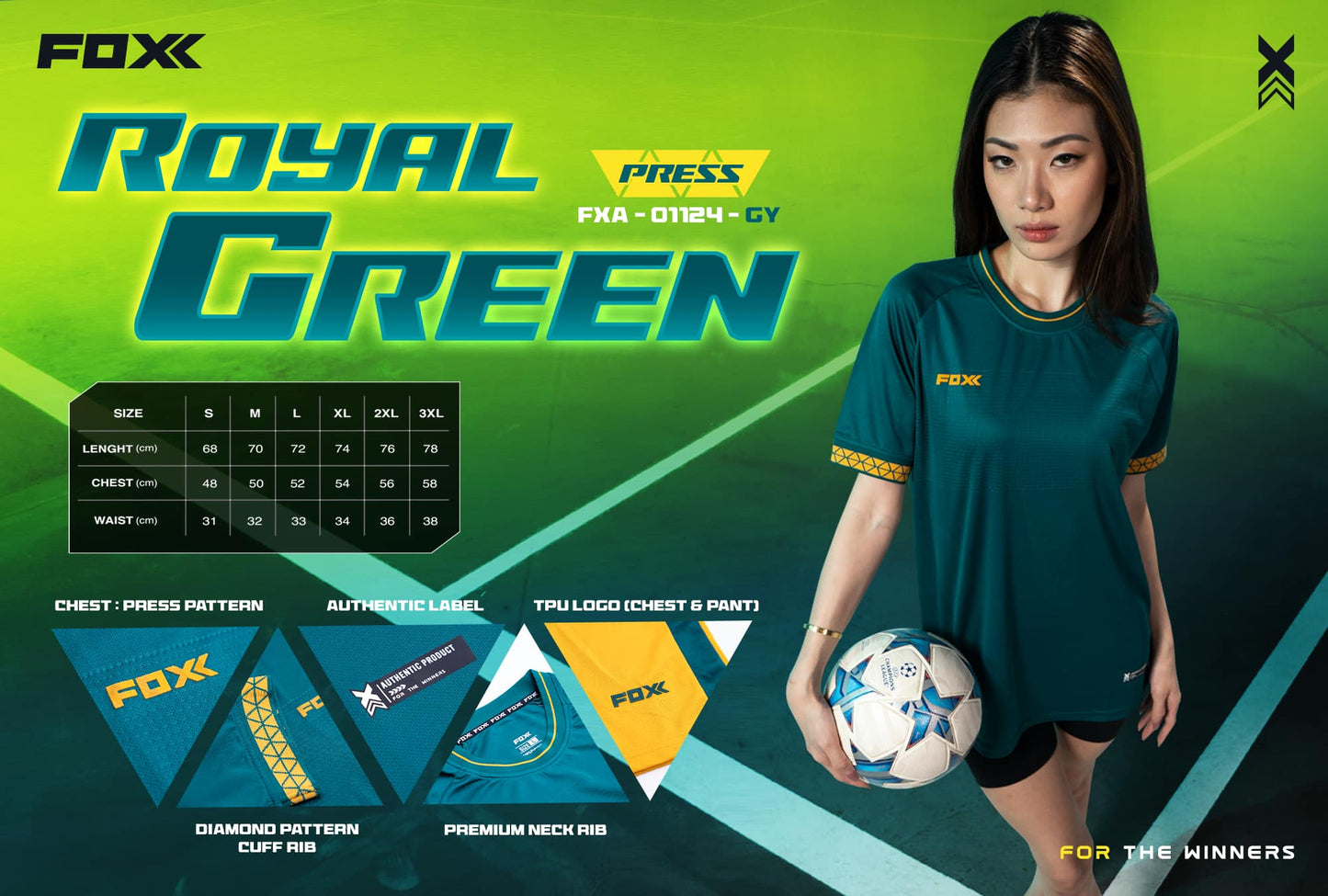 FOXX Press Jersey - Royal Green (Full Set)