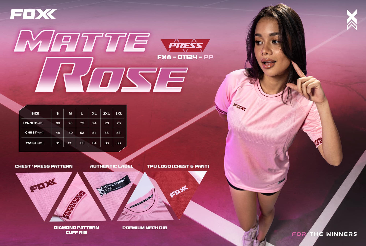 FOXX Press Jersey - Matte Rose (Full Set)