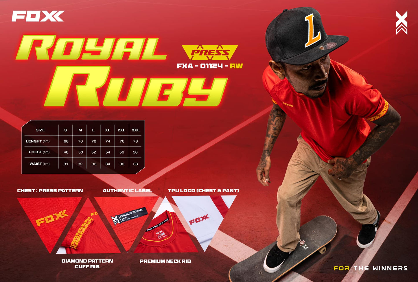 FOXX Press Jersey - Royal Ruby (Full Set)