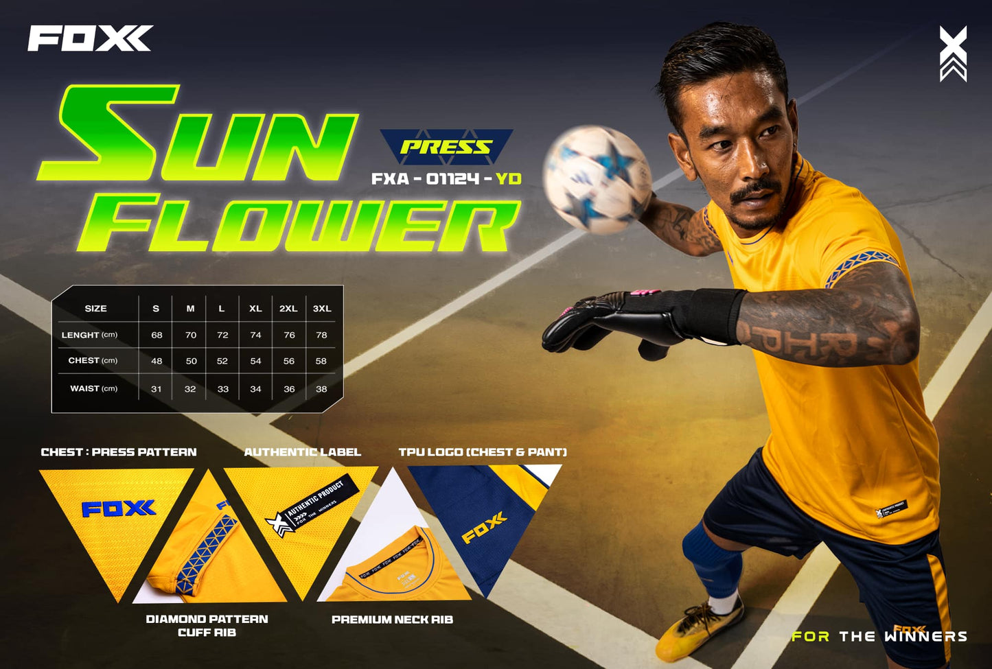 FOXX Press Jersey - Sunflower (Full Set)